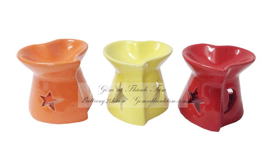 đèn nến gốm sứ đốt tinh dầu thơm bát tràng, đèn nến gốm sứ